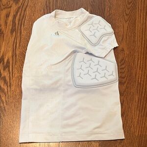 adidas White Youth Padded Shoulder Performance Top